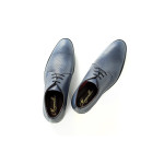 Сини официални мъжки обувки, естествена кожа - официални обувки за целогодишно ползване N 100018156